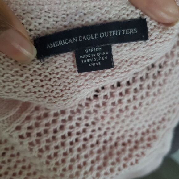 American Eagle Outfitters Sweater Women's Small Pink Ombre Split Hem Boho - Picture 7 of 7